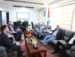 رئيس سلطة الطاقة يبحث مع رئيس قسم التعاون في مفوضية الاتحاد الاوروبي تعزيز التعاون لتطوير قطاع الطاقة ودعم اعادة الاعمار في قطاع غزة