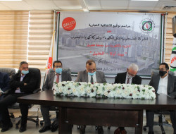 مراسم توقيع الاتفاقية التجارية بالكهرباء من محطة تحويل بيت أولا الخليل