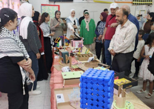 سلطة الطاقة تشارك في معرض علمي حول اعادة التدوير في مدرسة محمد الشيخ تفاحة الثانوية للبنات في نابلس